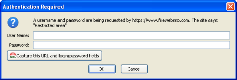 FireWebSSO capture HTTP authentication dialog window.